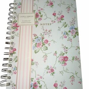 Laura Ashley Garden Blooms Spiral Notebook - Pink, Green & Blue. NWT